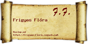 Frigyes Flóra névjegykártya